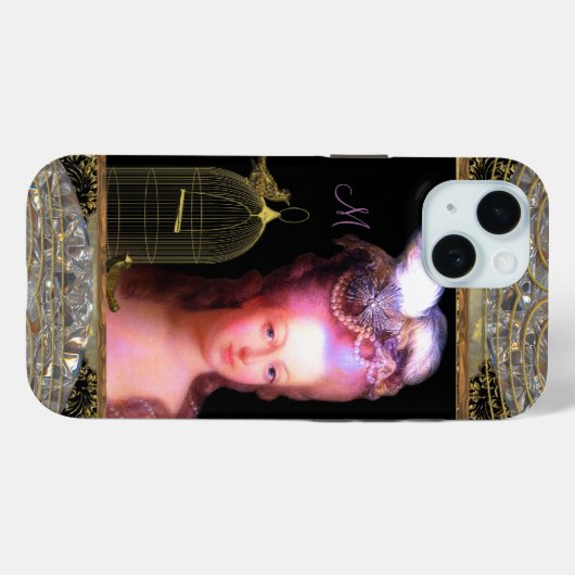 Coques Case-Mate iPhone Marie French Charme Monogramme (Verso (horizontal))