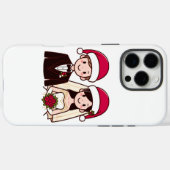 Coques Case-Mate iPhone Mariée et fille en esprit de Noël (Verso (horizontal))