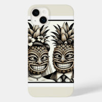 Mariée et marié Tête de Tiki d'ananas Aloha Mariag