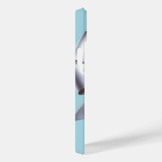 Coques Case-Mate iPhone Mariée Turquoise Robin's Egg Blue Big White Bow (Verso / Droite)