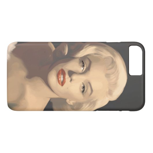 Coques Case-Mate iPhone Marilyn grise graphique (Dos (Horizontal))