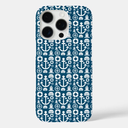 Coques Case-Mate iPhone Marin de la marine Élément motif marin (Verso)