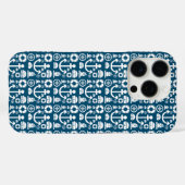 Coques Case-Mate iPhone Marin de la marine Élément motif marin (Verso (horizontal))