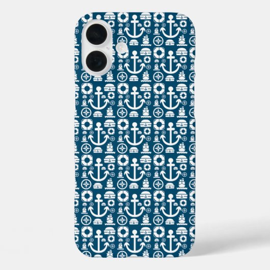 Coques Case-Mate iPhone Marin de la marine Élément motif marin (Verso)