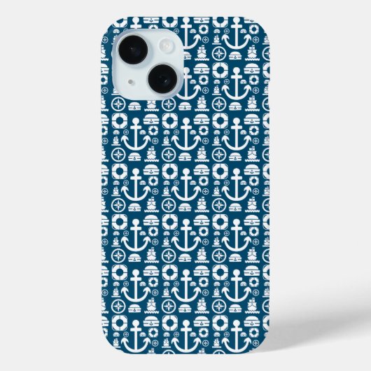 Coques Case-Mate iPhone Marin de la marine Élément motif marin (Verso)