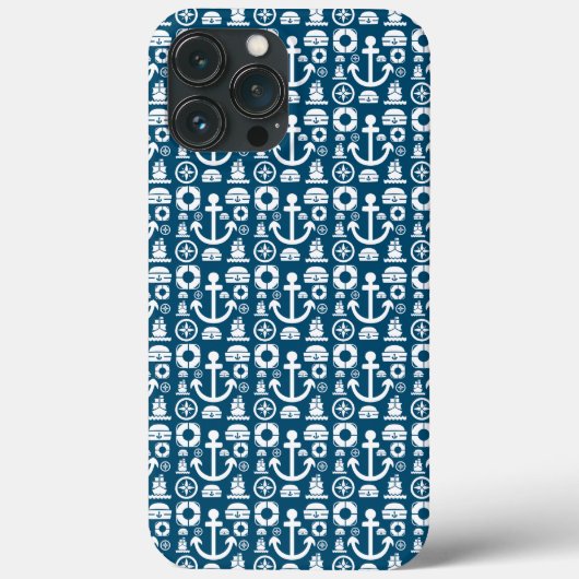 Coques Case-Mate iPhone Marin de la marine Élément motif marin (Verso)