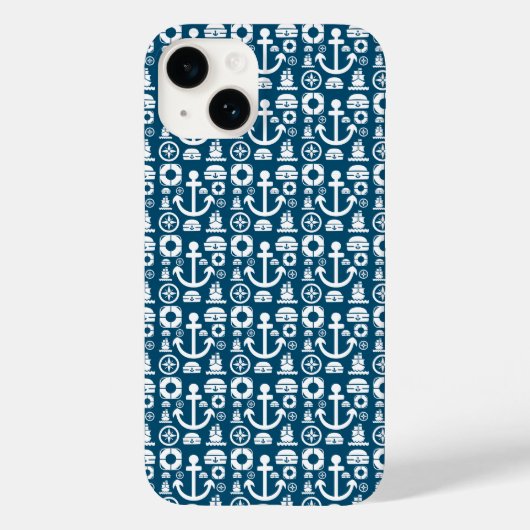 Coques Case-Mate iPhone Marin de la marine Élément motif mer Case-Mate iPh (Verso)