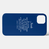 Coques Case-Mate iPhone Marine Bleu Courage Bible Verse Nom personnalisé S (Verso (horizontal))