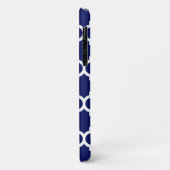 Coques Case-Mate iPhone Marine Bleu Marocain #5 Ciel Bleu Nom Monogramme (Dos/Gauche)