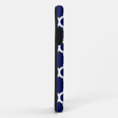 Coques Case-Mate iPhone Marine Bleu Marocain #5 Gris 3 Monogramme initial (Dos/Droite)