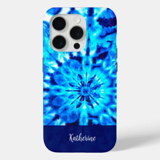 COQUES Case-Mate iPhone MARINE BLUE PERSONNALISÉ TIE DYE DESIGN (Verso)