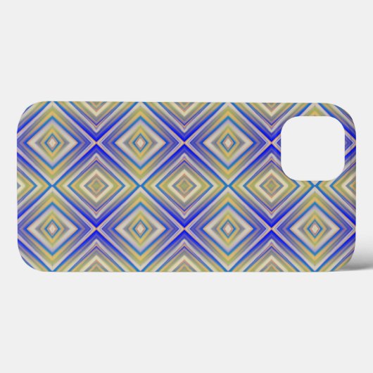 Coques Case-Mate iPhone Marine Blues Alternative Diamond Motif (Verso (horizontal))