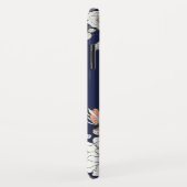 Coques Case-Mate iPhone Marine Blush Pink Floral Personnalisé (Dos/Droite)