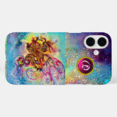 COQUES Case-Mate iPhone MARINE DRAGON ROSE PURPLE GEM STONE MONOGRAMME (Verso (horizontal))