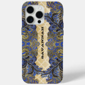 Coques Case-Mate iPhone Marine et Gold Paisley Peacock (Verso)