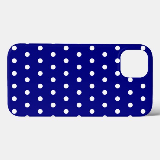 Coques Case-Mate iPhone Marine et Pois blancs (Verso (horizontal))