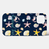 Coques Case-Mate iPhone Marine Life & Ancres (Dark) Coque-coque iphone de  (Verso (horizontal))