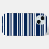 Coques Case-Mate iPhone Marine mixte moderne et bandes blanches (Verso (horizontal))