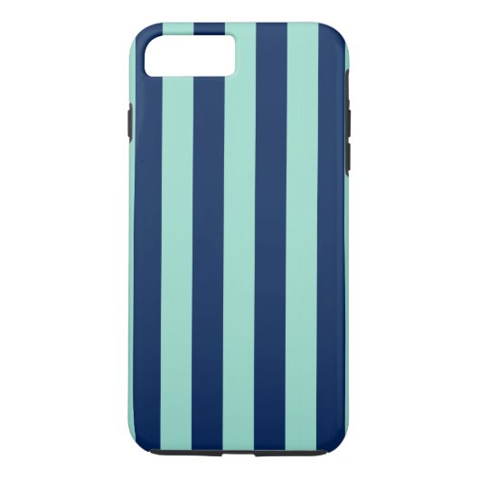 Coques Case-Mate iPhone Marine verticale et bandes vertes légères (Dos)