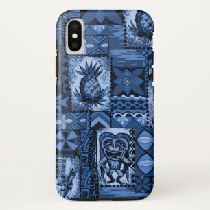 Coque Case-Mate Pour iPhone Marine Vintage de Tapa de Pomaika’i Tiki Hawaï