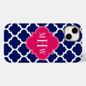 Coques Case-Mate iPhone Marine Whats Marocain #5 Framboise 3 Monogramme in (Verso (horizontal))