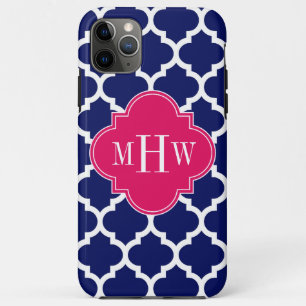 Case-Mate iPhone Case Marine Whats Marocain #5 Framboise 3 Monogramme in
