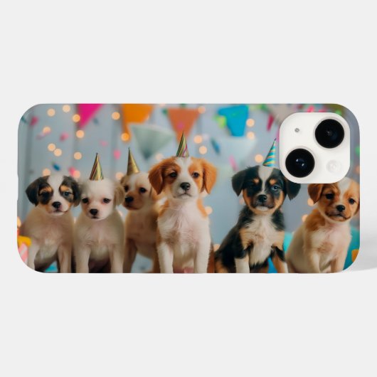 Coques Case-Mate iPhone Marionnettes mignonnes Design de fête d'anniversai (Verso (horizontal))