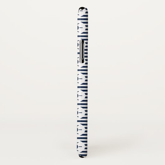 Coques Case-Mate iPhone Maritime dans le motif bleu (Dos/Droite)