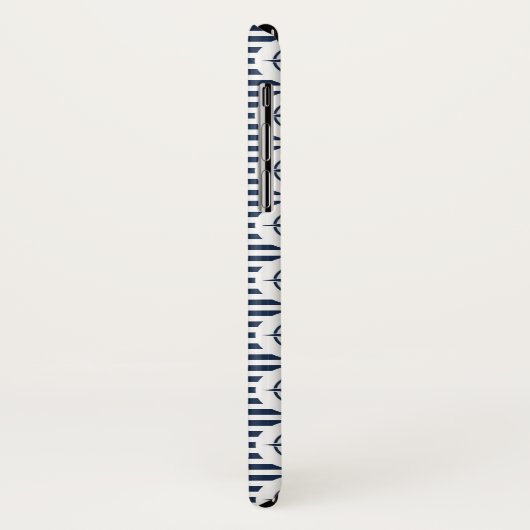 Coques Case-Mate iPhone Maritime dans le motif bleu (Dos/Gauche)