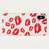 Coques Case-Mate iPhone Mark de baiser rouge (Dos (Horizontal))