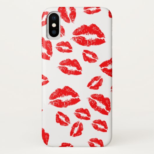 Coques Case-Mate iPhone Mark de baiser rouge (Dos)