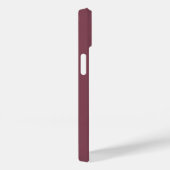 Coques Case-Mate iPhone Maroon Blanc Élégant Calligraphie Nom du script (Verso / Droite)
