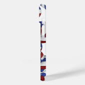 Coques Case-Mate iPhone Maroon bleu monogrammed girly volleyballs motif (Verso / Gauche)