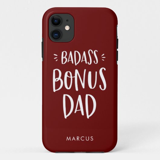 Coques Case-Mate iPhone Maroon Bonus Dad Stepfather Personnalisé Stepdad (Dos)