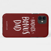 Coques Case-Mate iPhone Maroon Bonus Dad Stepfather Personnalisé Stepdad (Dos (Horizontal))