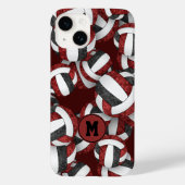 Coques Case-Mate iPhone Maroon noir girly volleyballs motifs cadeaux (Verso)
