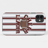 Coques Case-Mate iPhone Maroon & Pom-pom girl de football blanc iPhone 5 C (Dos (Horizontal))