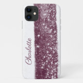 Coques Case-Mate iPhone Maroon Red Parties scintillant Nom Paint Streak (Dos)