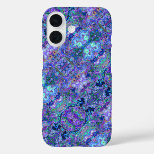 Coques iPhone 16 Marquage de la géode Abstraite dans les couleurs d