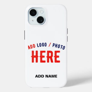 COQUE POUR iPhone 15 MARQUE BLANCHE MODERNE ET PERSONNALISABLE VÉRIFIÉE
