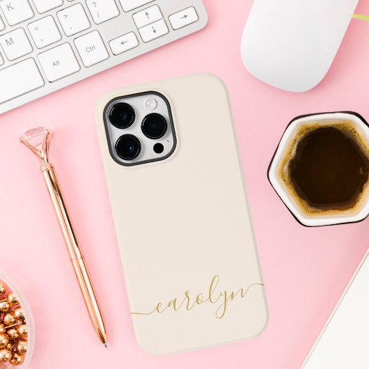 Coques Case-Mate iPhone Marque-page personnalisé écriture moderne Monogram