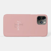 Coques Case-Mate iPhone Marque personnalisée rose pastel avec écriture nom (Dos (Horizontal))