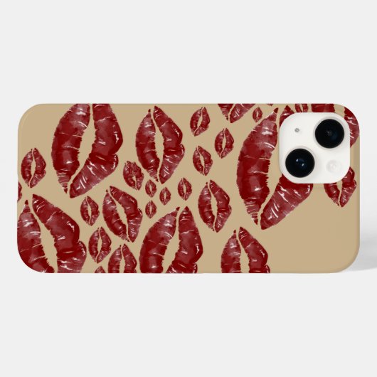 Coques Case-Mate iPhone Marques de baiser (Verso (horizontal))