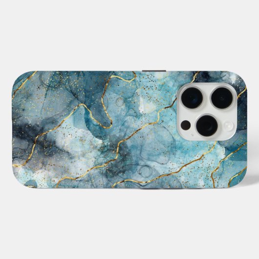 Coques Case-Mate iPhone Marques d'or vertes (Verso (horizontal))