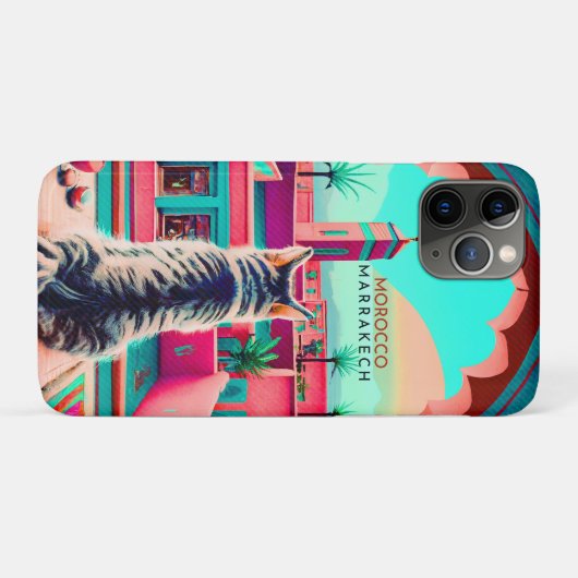 Coques Case-Mate iPhone Marrakech Maroc Chat Voyage Tourisme Souvenir (Dos (Horizontal))