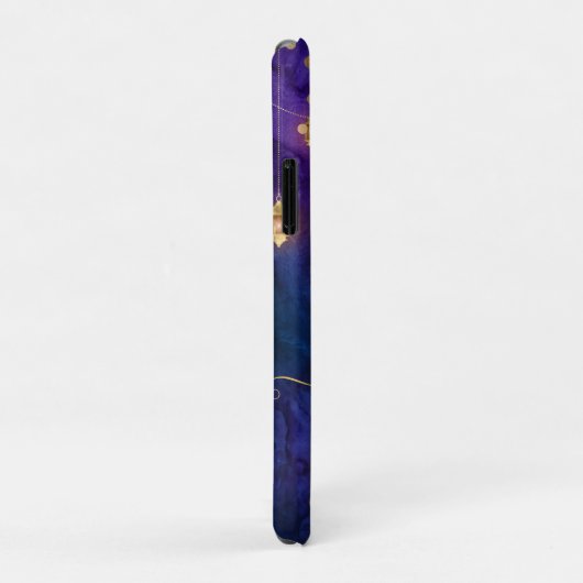 Coques Case-Mate iPhone Marrakech Midnight Lanterns & Gold Bokeh Monogram (Dos/Droite)