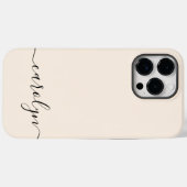 Coques Case-Mate iPhone Marron clair girly monogramme écriture moderne per (Verso (horizontal))