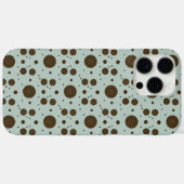 Coques Case-Mate iPhone Marron foncé Micro Floral Sage vert (Verso (horizontal))