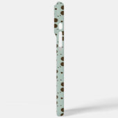 Coques Case-Mate iPhone Marron foncé Micro Floral Sage vert (Verso / Gauche)