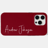 Coques Case-Mate iPhone Marron Monogrammé (Verso (horizontal))
